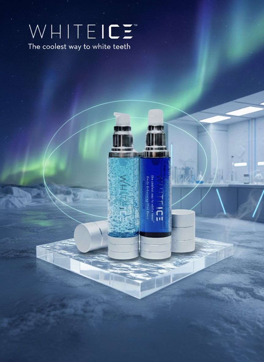 WhiteICE carnauba wax toothpaste bottles